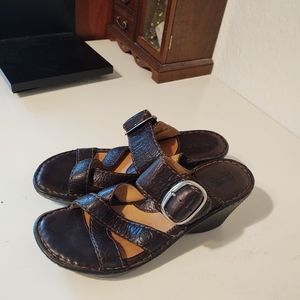 Dark Brown Born Sandals